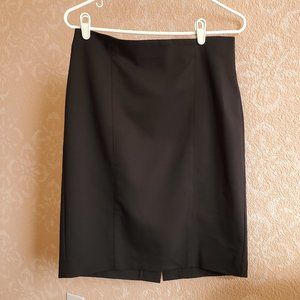 Black stretch pencil skirt